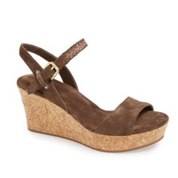 UGG Shoes - UGG Chocolate D'Alessio Suede Wedge